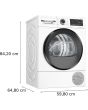 Bosch WQG24502GB White Series 6 Heat Pump Tumble Dryer 9 Kg