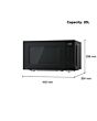 Panasonic NN-ST22QBBPQ Black 20L 800W Compact Microwave