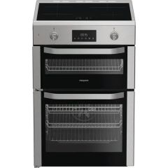 Hotpoint HDE6IDC2X S/Steel 60cm Electric Double Cooker with Induction Hob - Stainless Steel