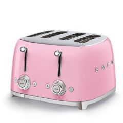 Smeg TSF03PKUK Pink Four Slice Toaster 
