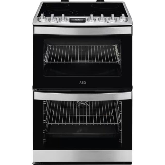 AEG CCB6741ACM Stainless Steel 6000 series SteamBake Cooker with Ceramic Hob