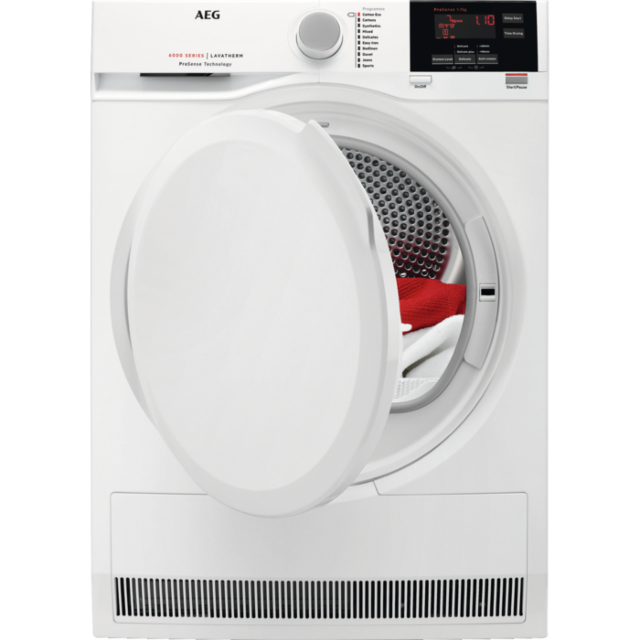 AEG T6DBG720N White 6000 Series 7Kg Condenser Tumble Dryer With Prosense®