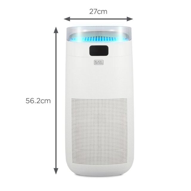 Black and Decker BXAP62002GB White Air Purifier With Air Quality Sensor And 8 Hour Timer