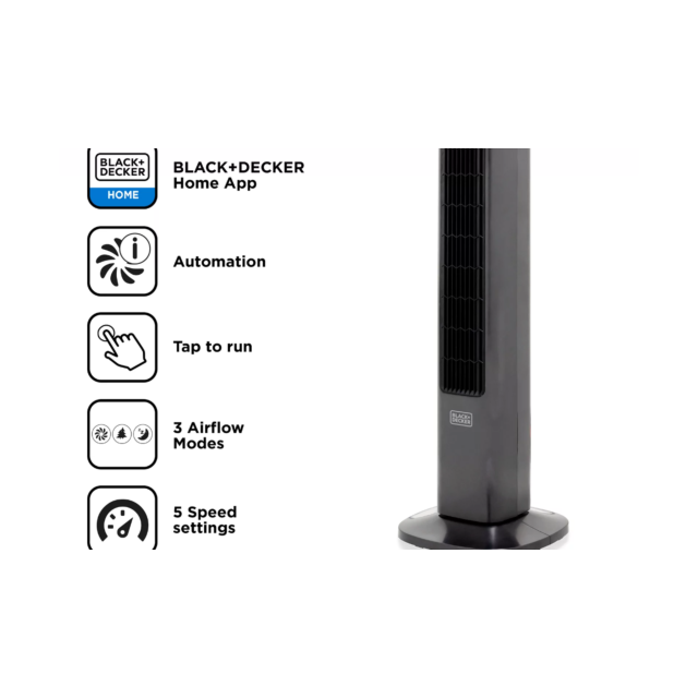 Black and Decker BXFT50008GB 36inch Digital Tower Fan with Smart App