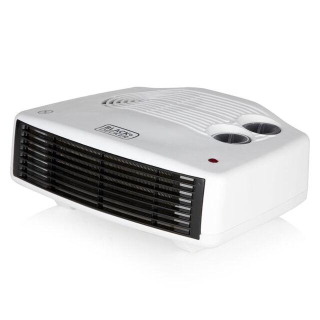 Black and Decker BXSH37006GB White 3KW Flat Fan Heater