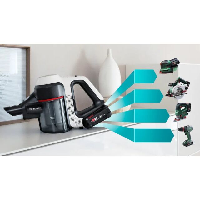 Bosch BCS712GB White Series 6 'Unlimited 7' Rechargeable Vacuum Cleaner 