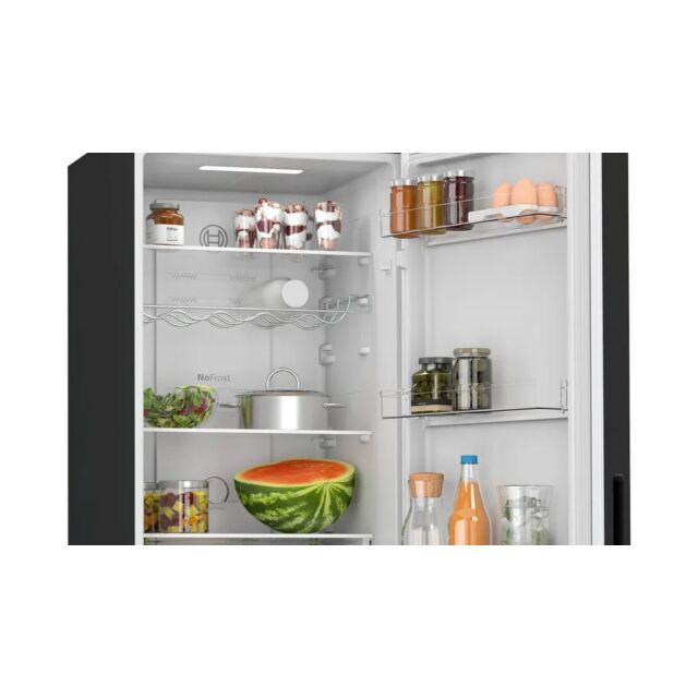 Bosch KGN27NBEAG Black Series 2 Free-Standing Fridge-Freezer 55cm