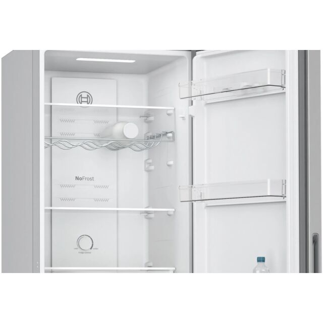 Bosch KGN27NLEAG Stainless Steel Series 2 Free-Standing Fridge-Freezer 55cm