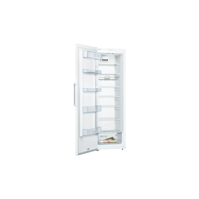 Bosch KSV36VWEPG White 186X60 Upright Larder Fridge, Vitafresh, Bottle Rack