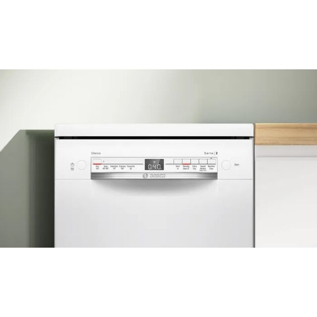 Bosch SPS2IKW01G White 45cm Series 2 Dishwasher.