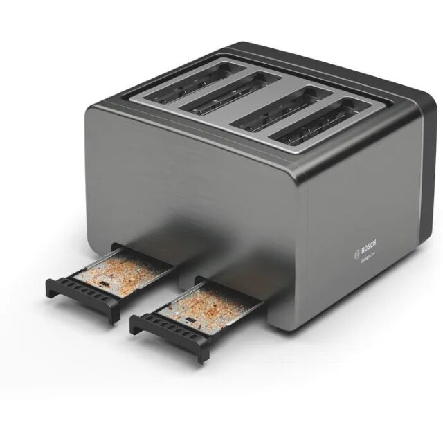 Bosch TAT5P445GB Graphite Designline 4 Slice Toaster