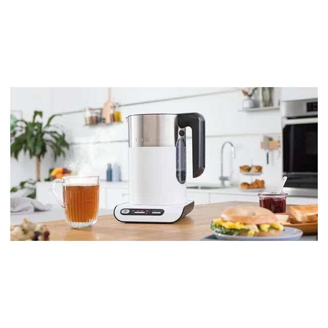 Bosch TWK8631GB White Styline 1.5L Variable Temperature Cordless Kettle