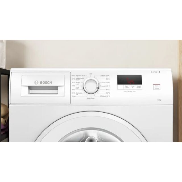 Bosch WGE03408GB White Series 2 Washing Machine, 8kg 1400 Spin, **A rated**