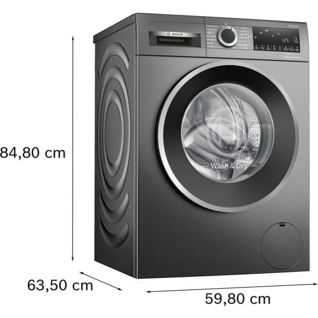 Bosch WNG254R1GB Cast Iron Grey Series 6 Washer Dryer 10.5/6 kg 1400spin