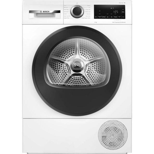 Bosch WQG24502GB White Series 6 Heat Pump Tumble Dryer 9 Kg