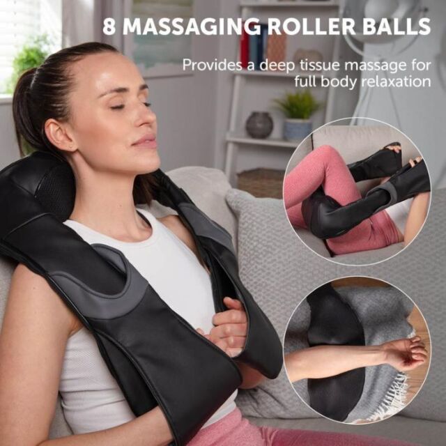 Carmen C81131AL Shiatsu Back Neck and Shoulder Massager with Heat