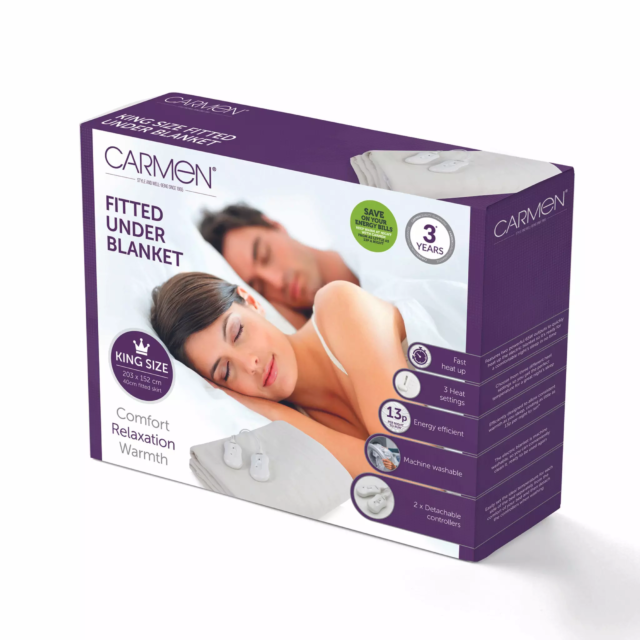 Carmen C81191 King Fitted Electric Blanket