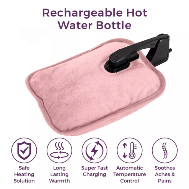 Carmen C85017P Pink Rechargeable Hot Water Bottle