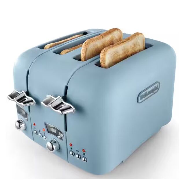 Delonghi CT04.AZ DL3018 Blue 4 Slice Argento Toaster