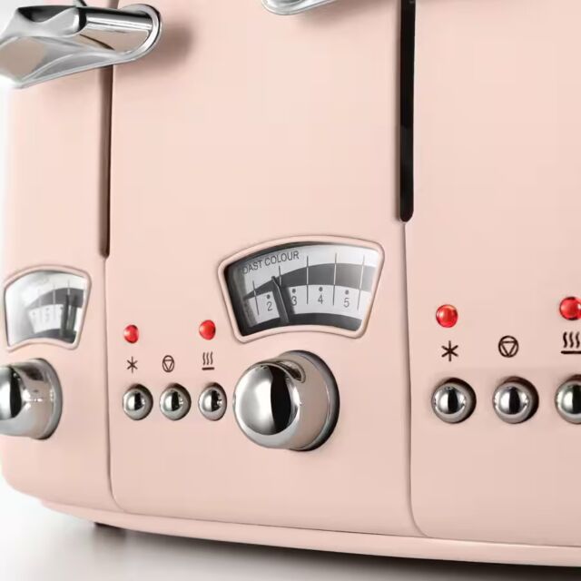 Delonghi CT04.PK DL3021 Pink 4 Slice Argento Toaster