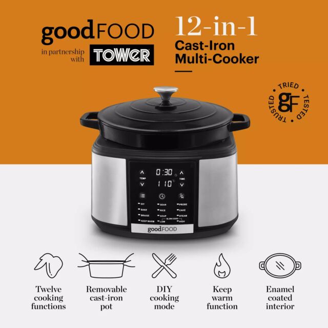 Good Food GF16012 12 in 1 Cast Iron Multi Cooker