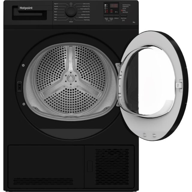 Hotpoint CHDC82BBGDUK Black 8Kg Condenser Sensor Dryer