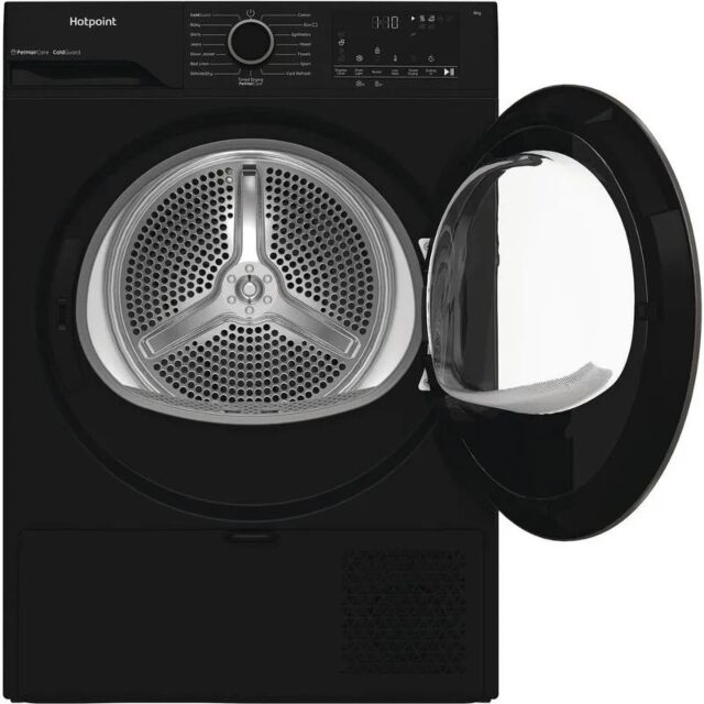 Hotpoint CHSD82MBBUK Black 8Kg Heat Pump Dryer With Pet Hair Care