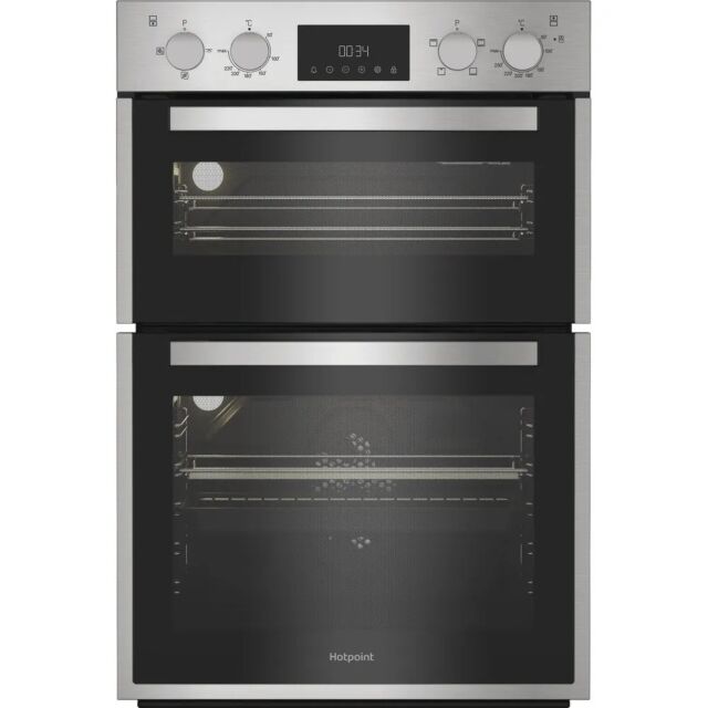 Hotpoint DIH10DIX Inox Built In Fan D/Oven - Stainless Steel