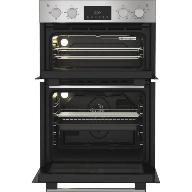 Hotpoint DIH10DIX Inox Built In Fan D/Oven - Stainless Steel