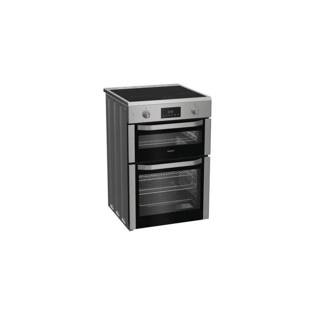 Hotpoint HDE6IDC2X S/Steel 60cm Electric Double Cooker with Induction Hob - Stainless Steel