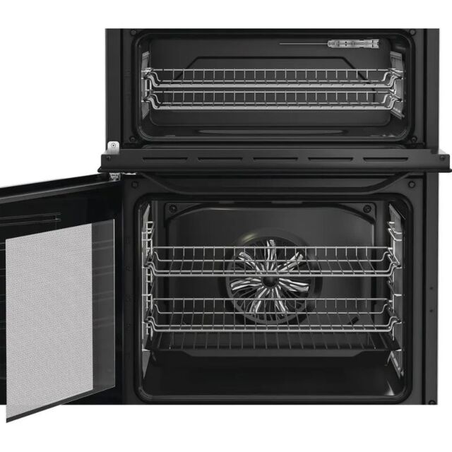 Hotpoint HDE6VDC2B1 Black 60cm Double Oven Electric Cooker with Ceramic Hob - Black