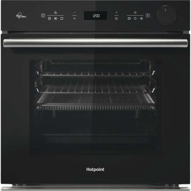 Hotpoint SI4S854CBL Black Class 4 B/In Single With Airfry/Steam Oven 