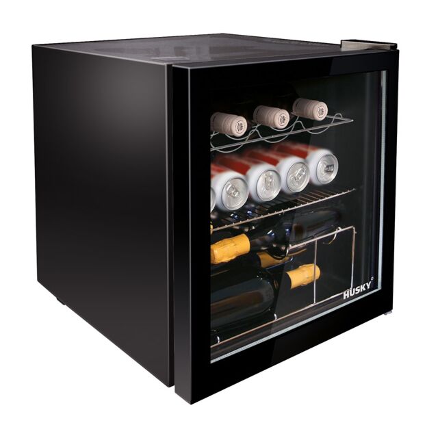 Husky HU0192 Black/Silver Table Top Drinks Chiller