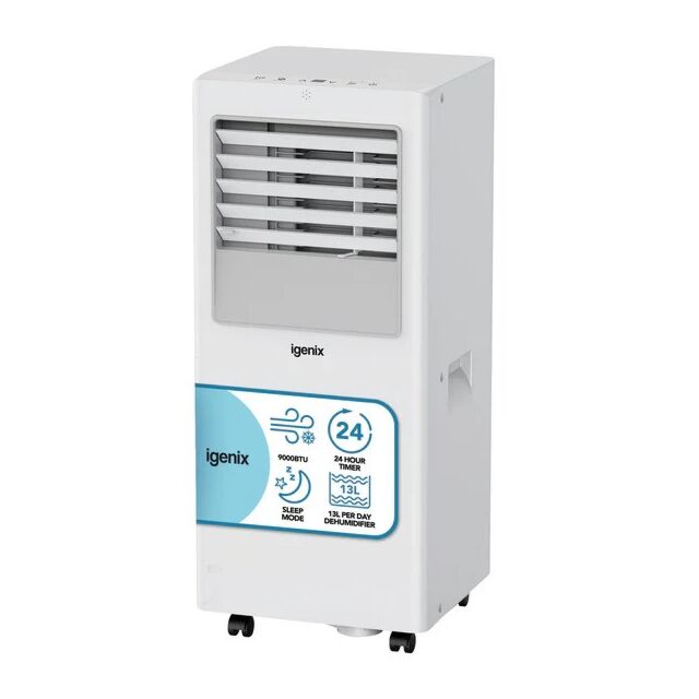 Igenix IGAC01009W 9000 BTU 3-in1 Portable Air Conditioner