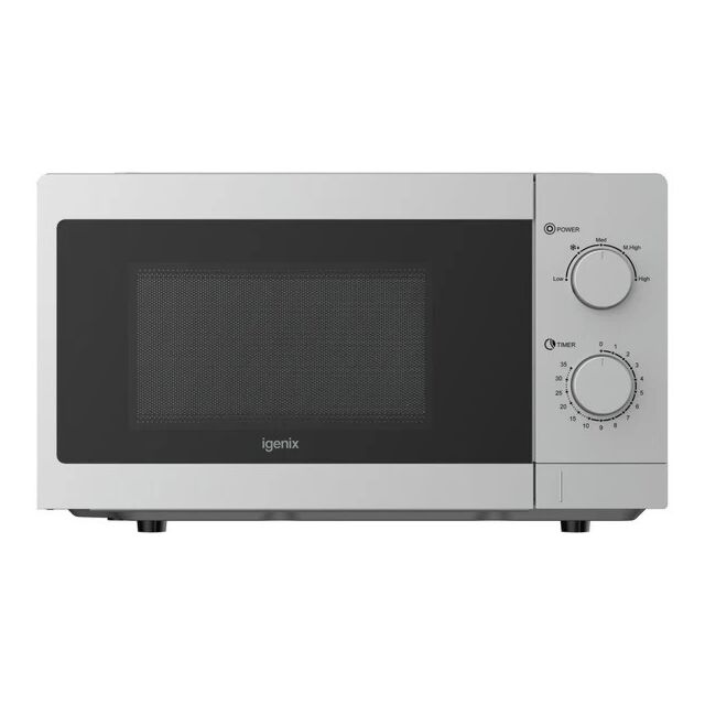 Igenix IGMS08080S Silver 20L 800W Solo Microwave