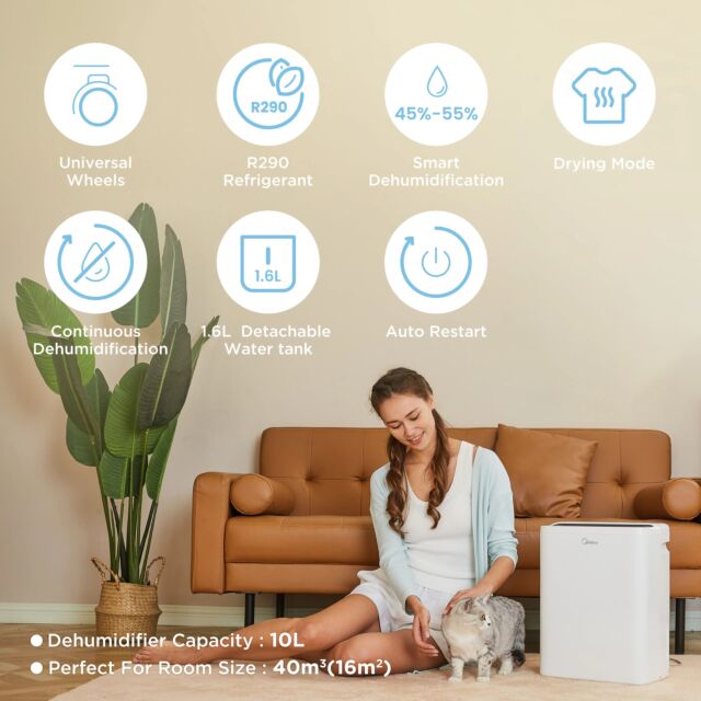 Midea MDDQ-10DEN7-QA3 Dehumidifier 10L