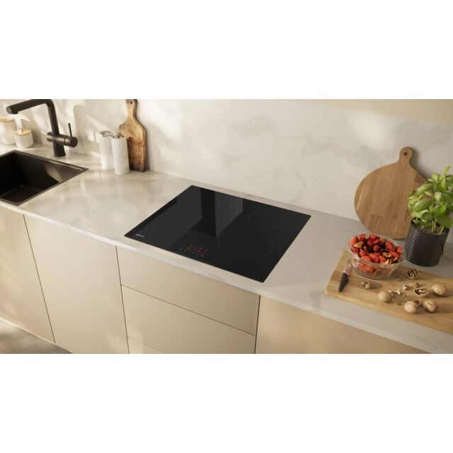 Neff T36FBE1L0 Black Glass N30 60cm Induction Hob surface mount without frame
