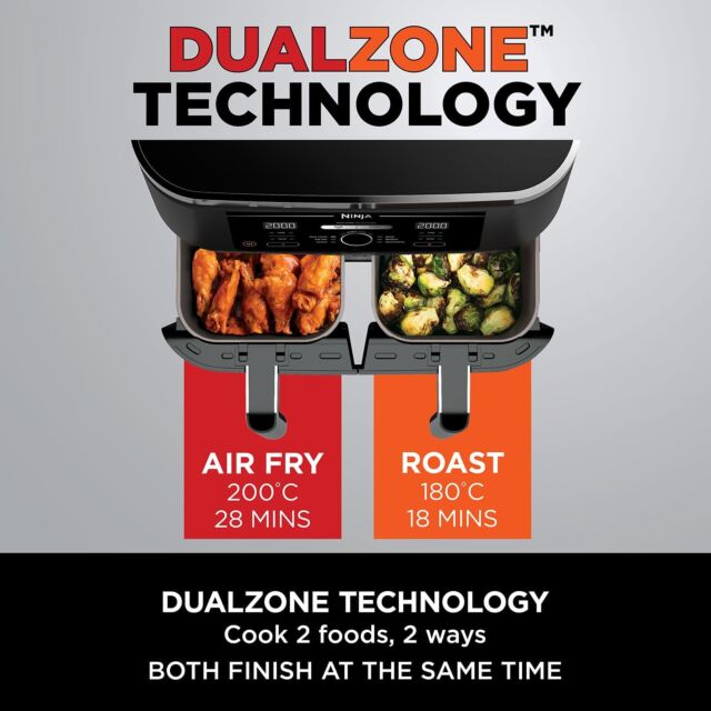 Ninja DZ300UK 6-In-1 Dual Zone Air Fryer 7.6L