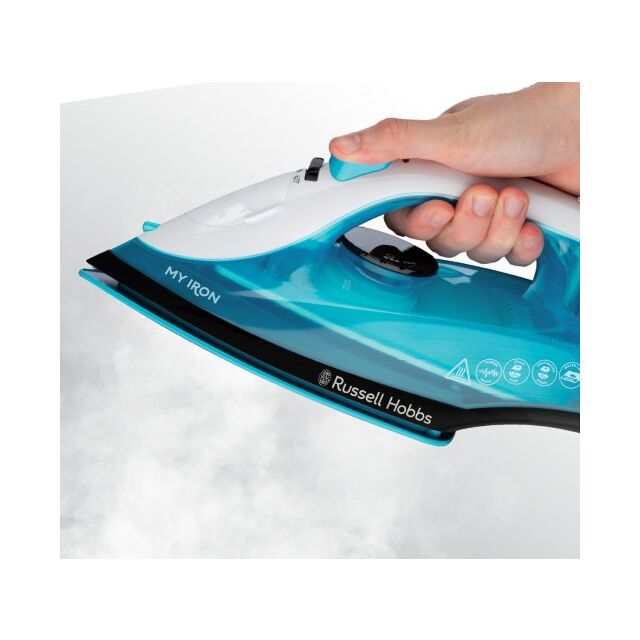 Russell Hobbs 25580 Blue 1800W Ceramic Soleplate Iron 