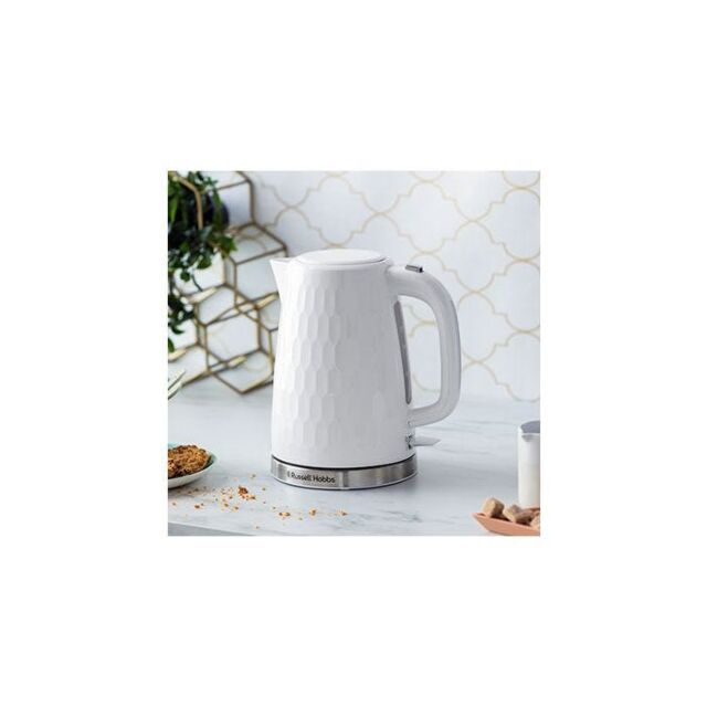 Russell Hobbs 26050 White Honeycomb 1.7L Rapid Boil Kettle