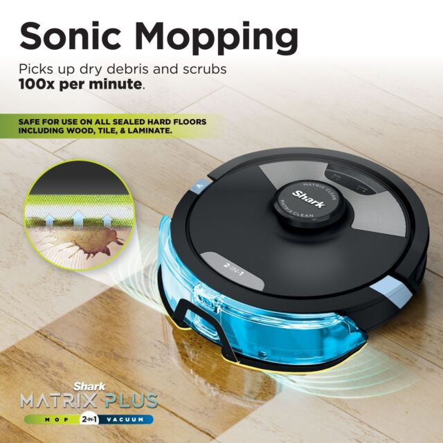 Shark RV2620WDUK Matrix Plus 2-in-1 Robot Vacuum and Mop