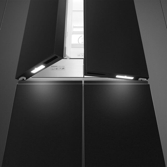 Smeg FQI60KD Dark Inox Freestanding 4 Door 70/30 Fridge Freezer