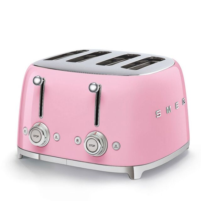 Smeg TSF03PKUK Pink Four Slice Toaster 