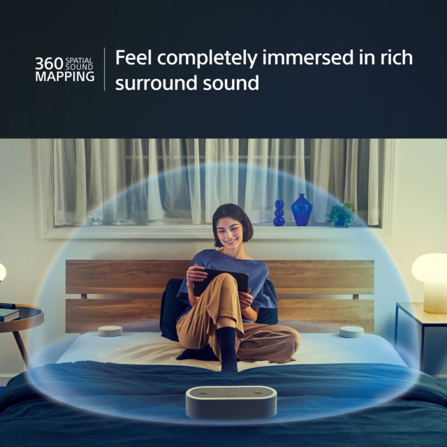 Sony HT-AX7 Portable Speaker with 360° Spatial Sound Mapping and Detachable Speakers