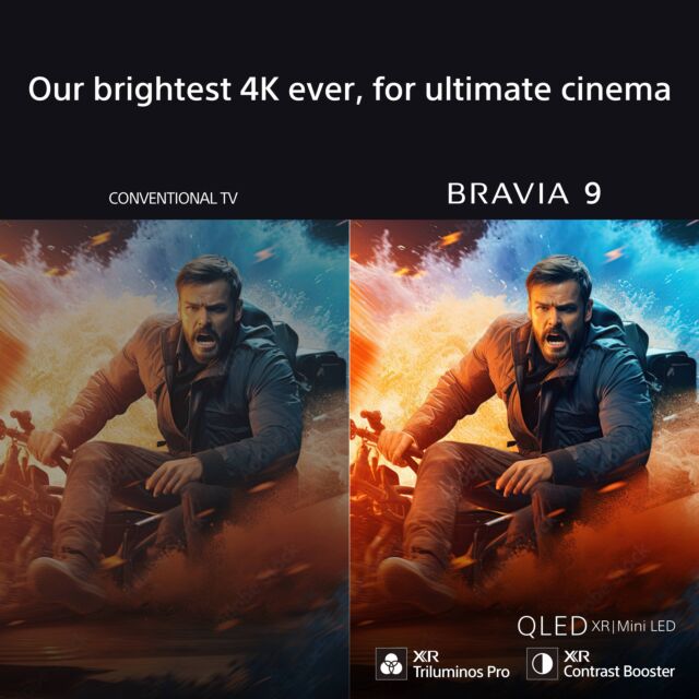 Sony K65XR90PU 65inch BRAVIA 9 QLED (XR l Mini LED) 4K HDR TV