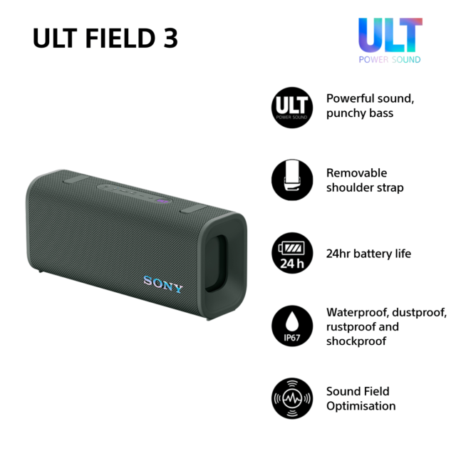 Sony SRSULT30H.CE7 Forest Grey ULT FIELD 3 Wireless Portable Speaker