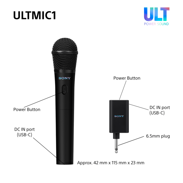 Sony UOULTMIC1.CE7 ULT POWER SOUND Series Wireless Microphone (Twin Pack)