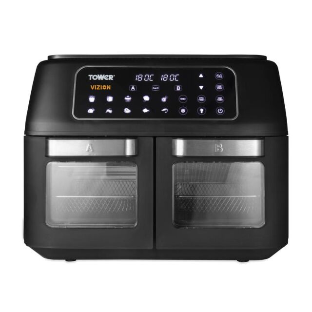 Tower T17102 Black Vortx Vizion Express Dual 11L Air Fryer