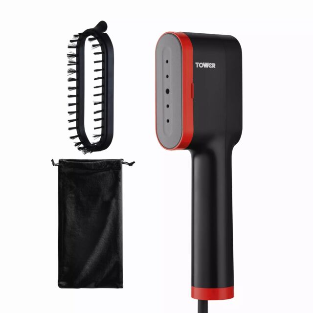 Tower T22038RED Red 1400W Handheld Garment Steamer