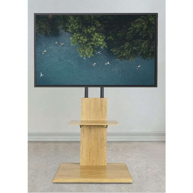 TTAP FS2-OAK Oak TV Pedestal Floor Stand